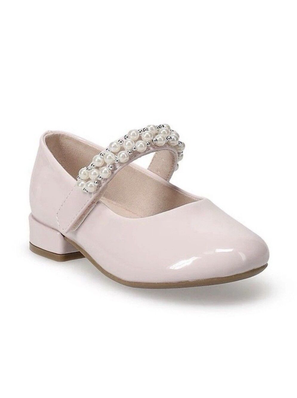 NIB Jumping Beans Maribelle Toddler Girls Pink Patent Mary Jane Dress Shoes 5T